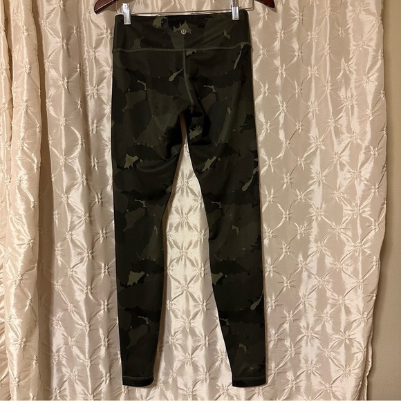 Lululemon Wunder Under Leggings Pant Luon Palm Party Fatigue Green Camo - Picture 5 of 14